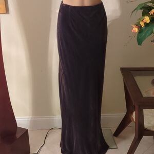 Carmen Marc Valvo Red Gray Maxi Slip Skirt